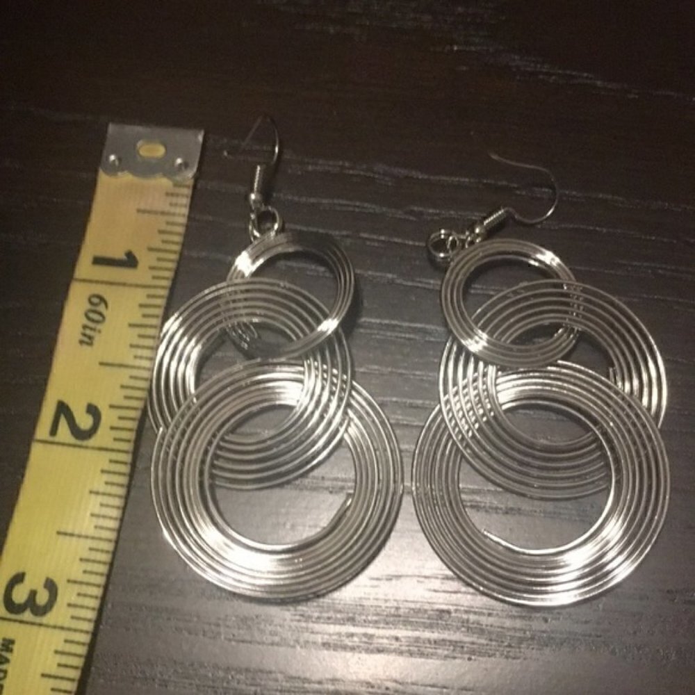 Elegant long circle earrings jewelry - Picture 7 of 8